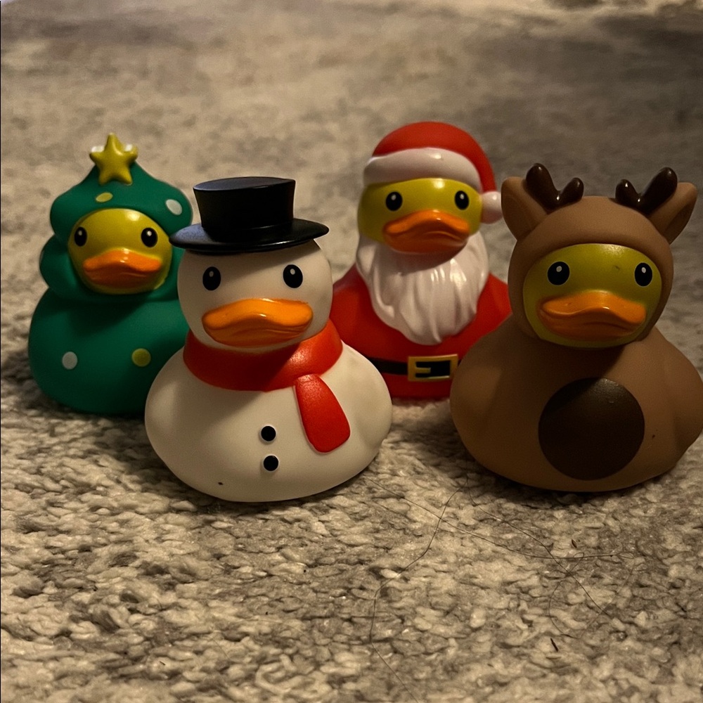Target Bullseye’s Playground Christmas rubber ducks, GUC!